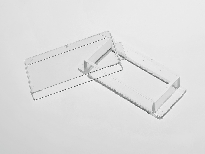 1 Well chambered cover glass with #1.5 high performance cover glass - 57mm x 25mm base large picture