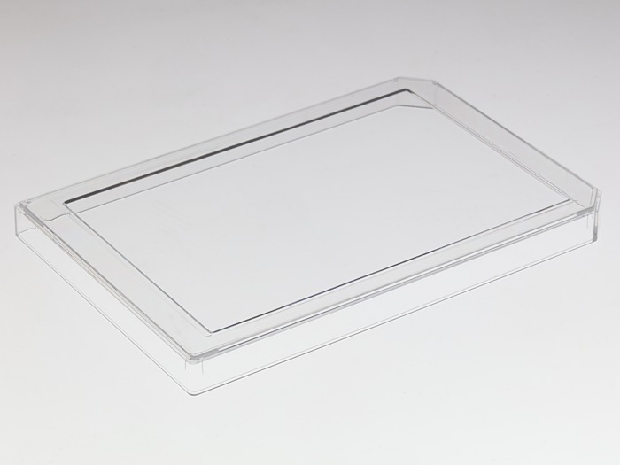 Multi-well plate cover with #1 (0.13-0.16mm) cover glass for DIC (Differential interference contrast) imaging large picture