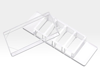 4 Well chambered cover Glass with #1.5 high performance cover glass - 75mm x 25mm standard base medium picture