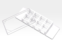 8 Well chambered cover Glass with #1.5 high performance cover glass - 75mm x 25mm standard base medium picture
