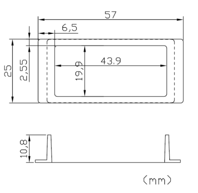 1 Chambered cover glass C1-1.5H-N dimension