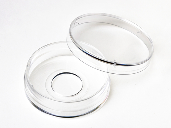 35 mm Dish with 14 mm micro-well and #1.5 glass-like polymer coverslip, tissue culture treated for better cell attachment than cover glass large picture